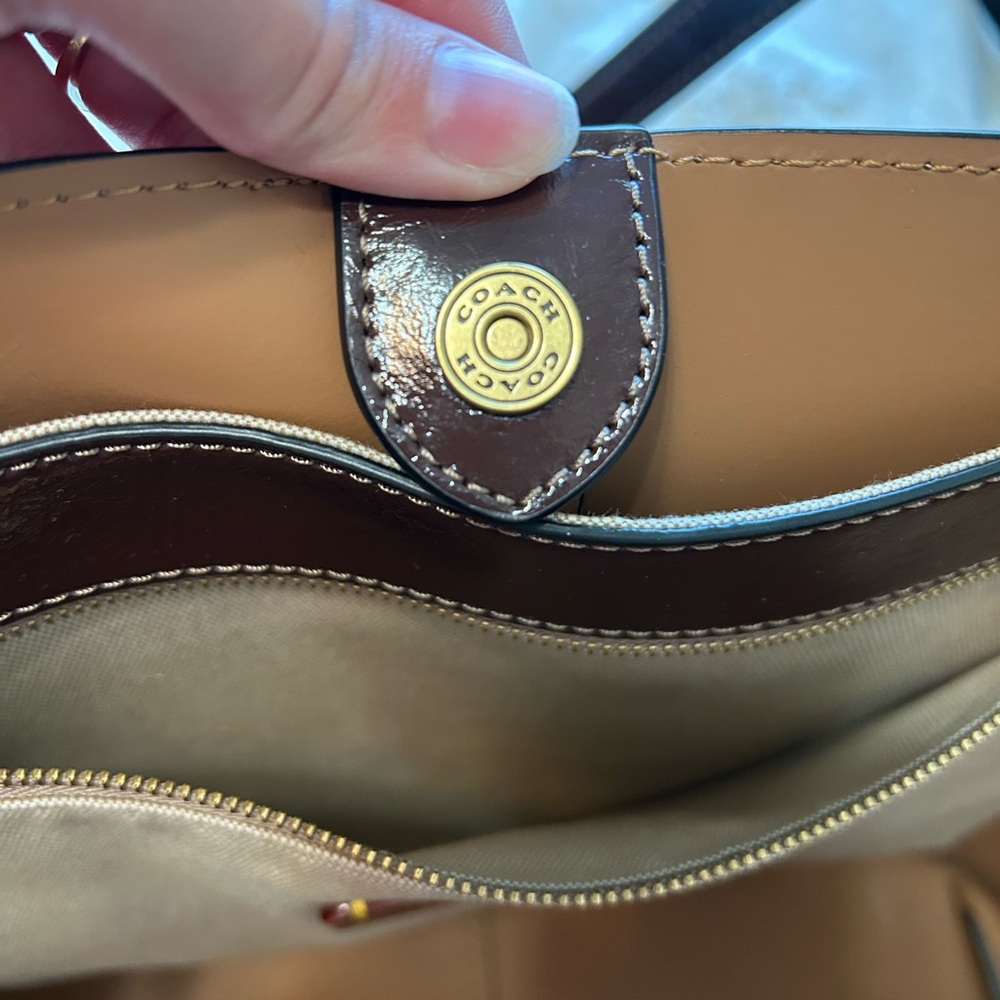 Coach Burgundy Leather Shoulder Bag - Picture 6 of 7